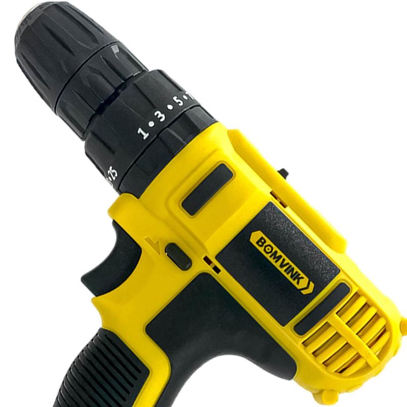 Parafusadeira Furadeira Bateria 1300mah 21v Recarregável Rpm 0-350